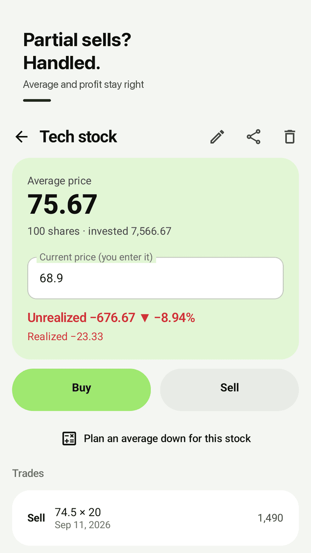 AvgNote screenshot