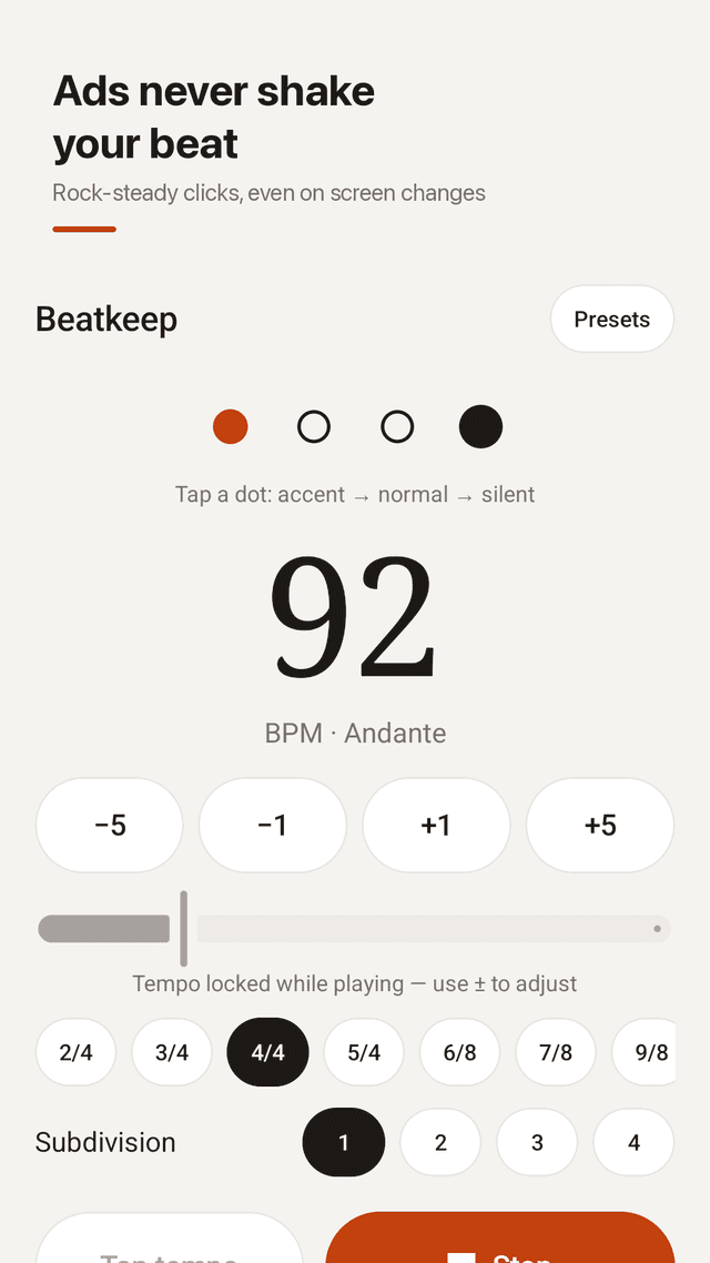 Beatkeep screenshot