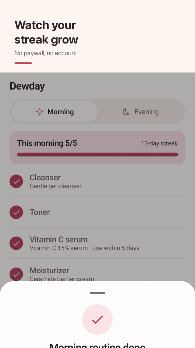 Dewday screenshot