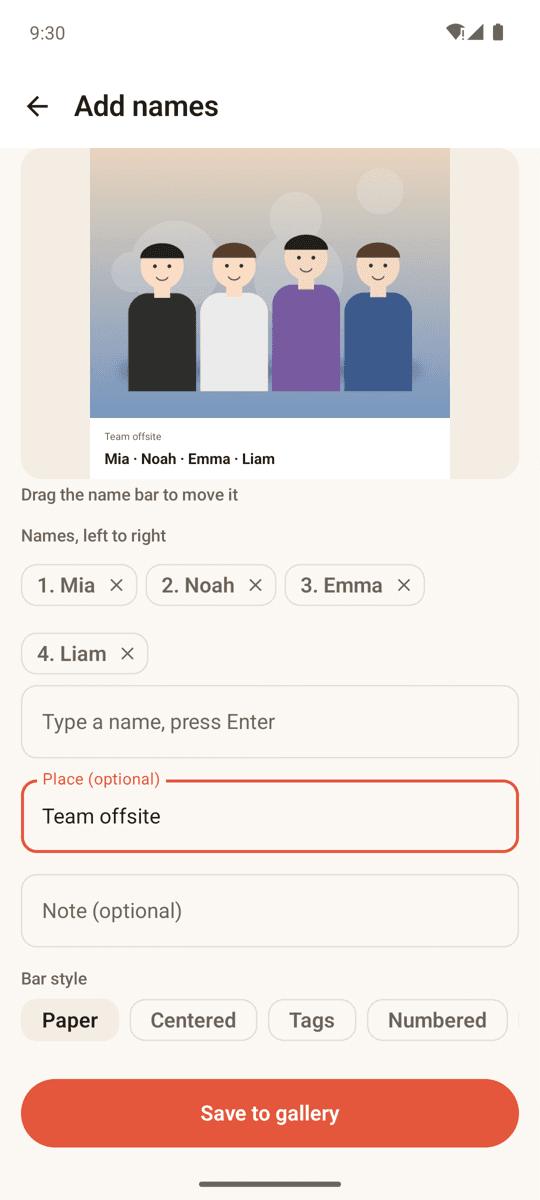 FaceNote screenshot
