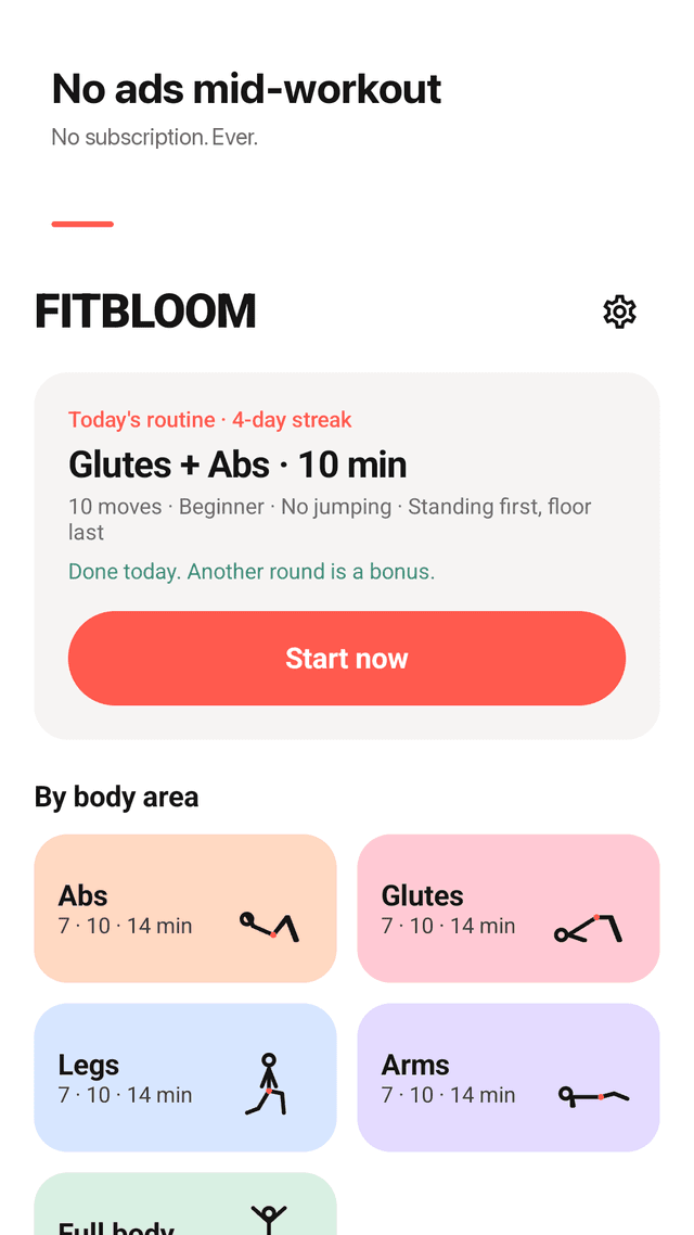 Fitbloom screenshot