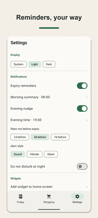 FridgeDay screenshot