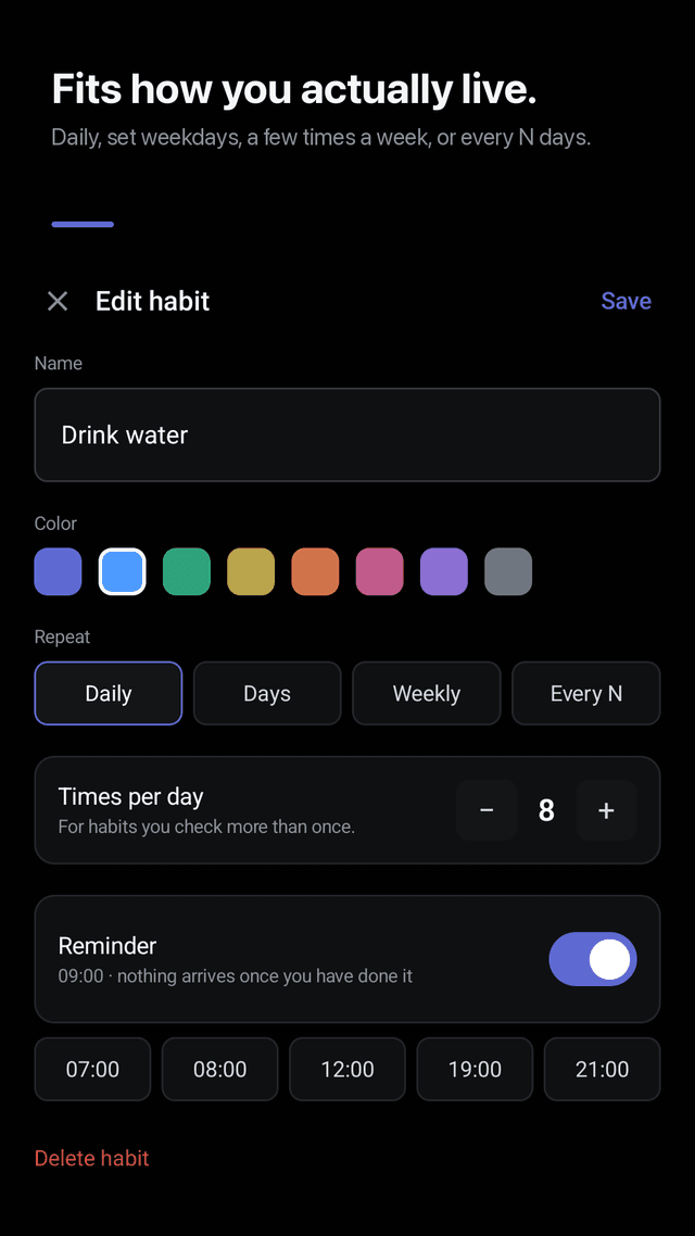 Habitile screenshot
