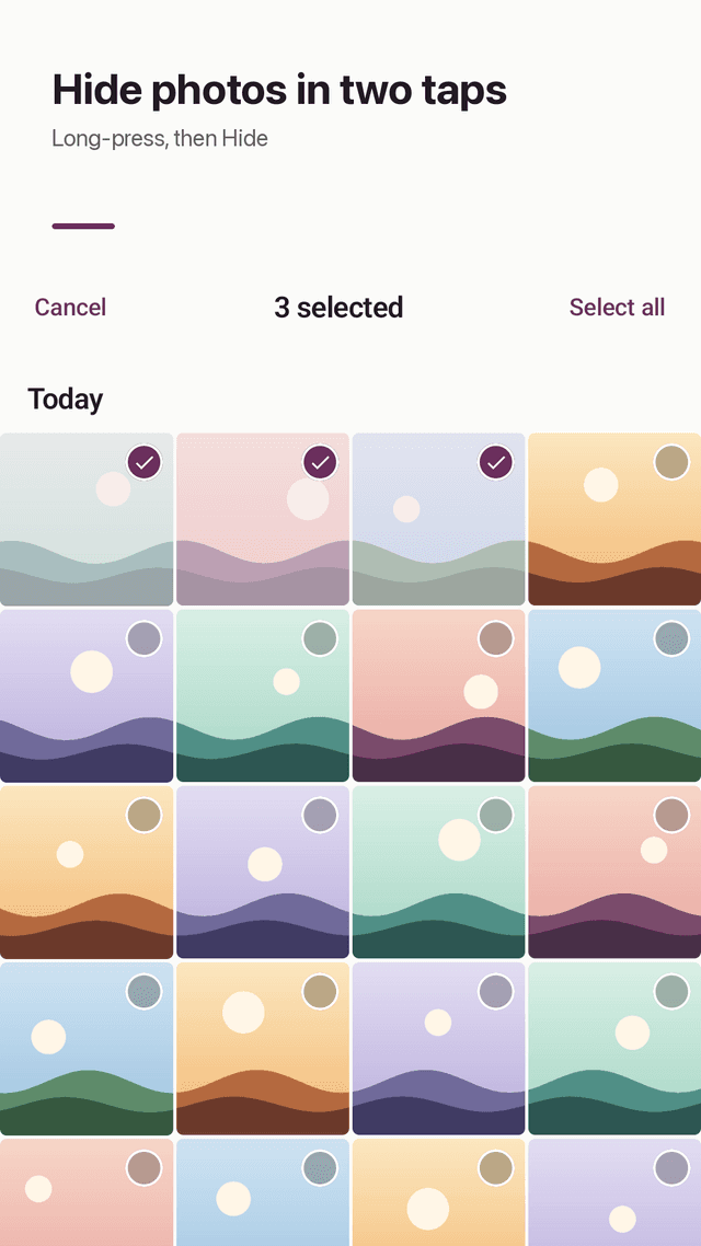 Hidefolio screenshot
