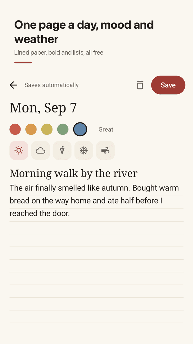 Inkleaf screenshot