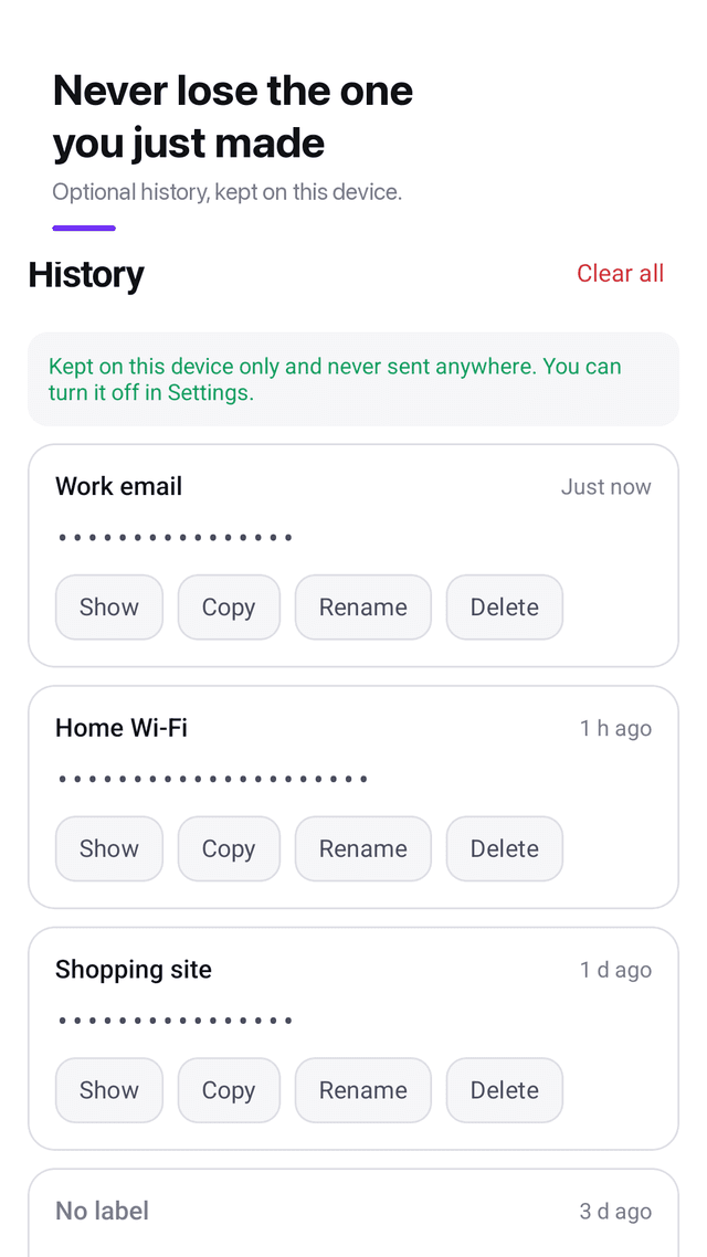 Lockmint screenshot