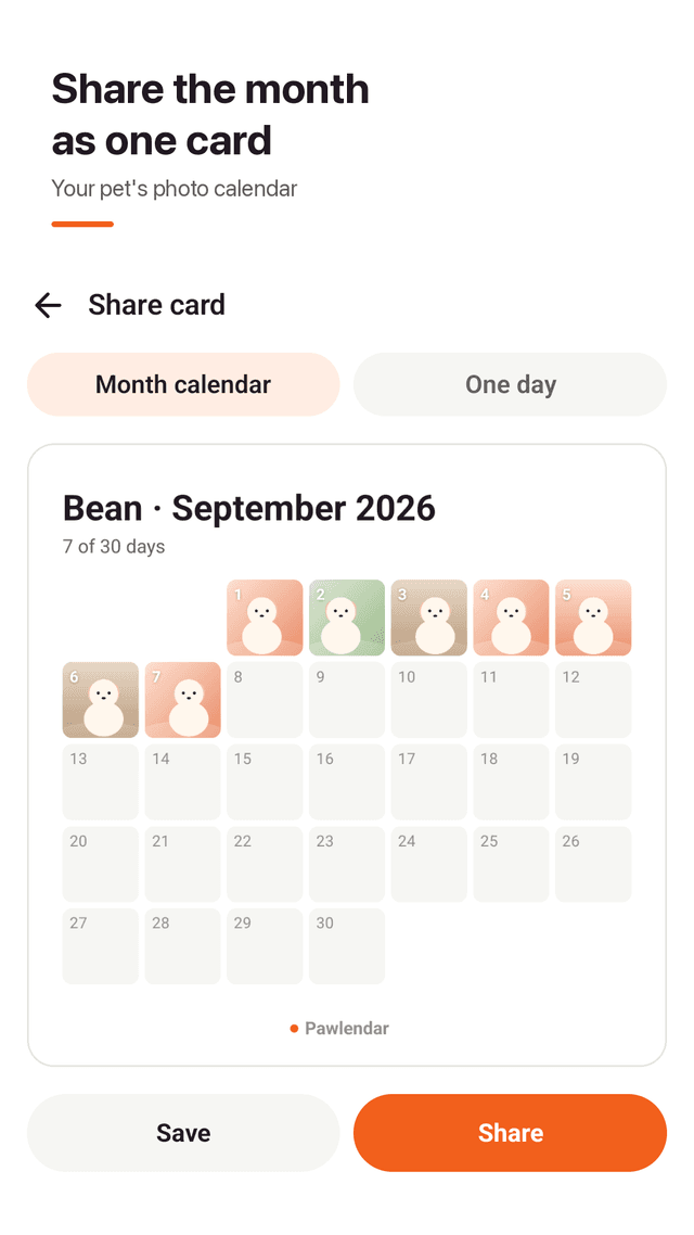 Pawlendar screenshot