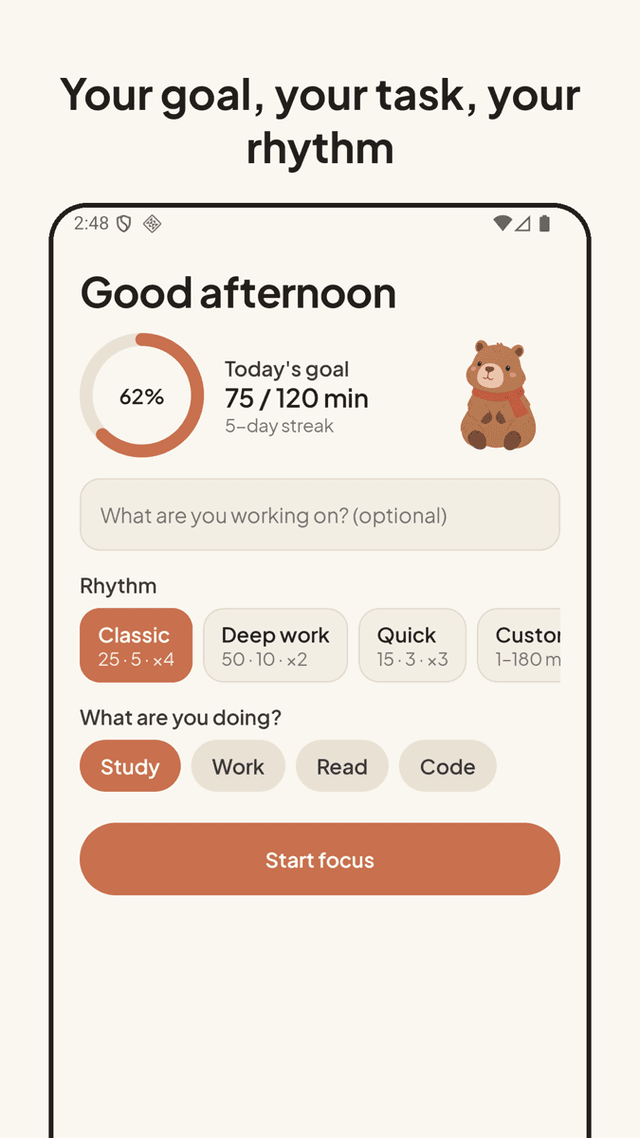 Pebble Focus screenshot
