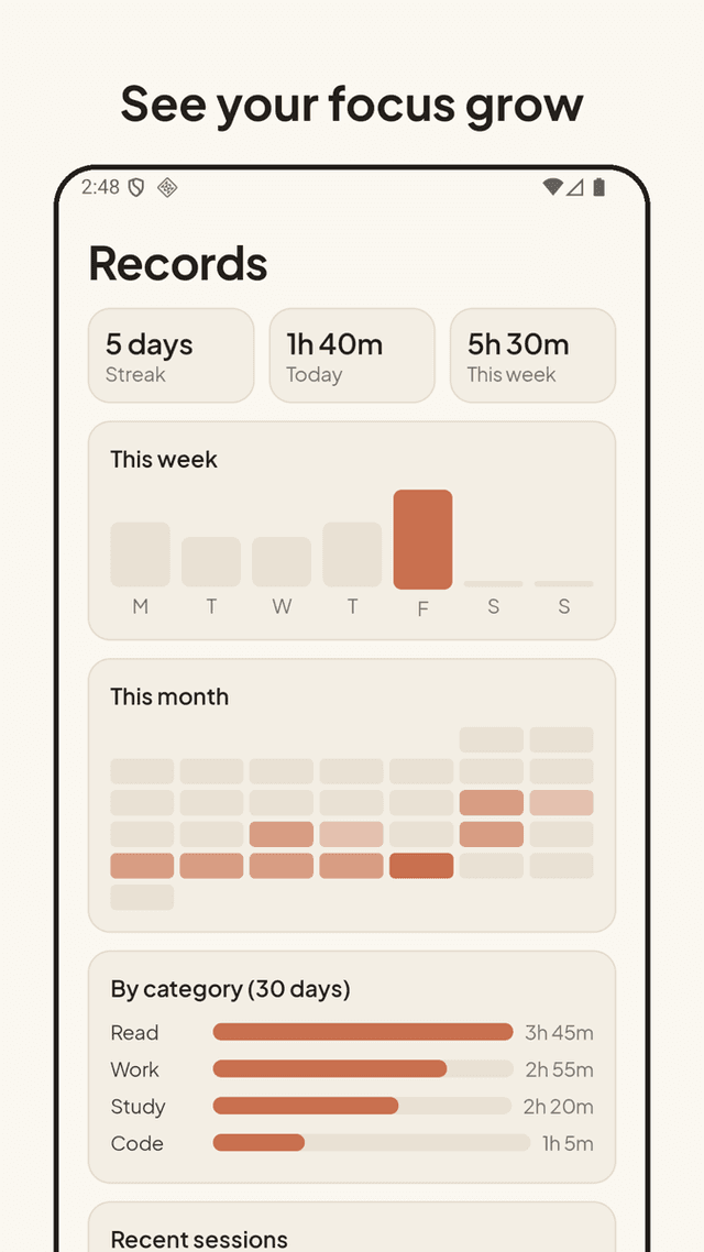 Pebble Focus screenshot