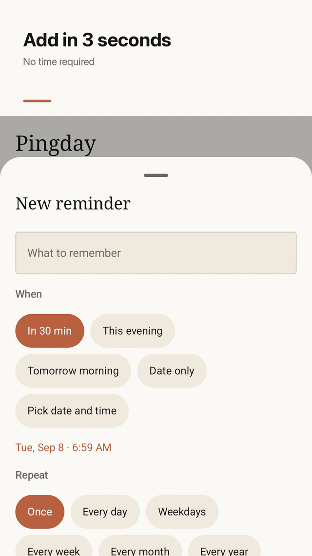 Pingday screenshot