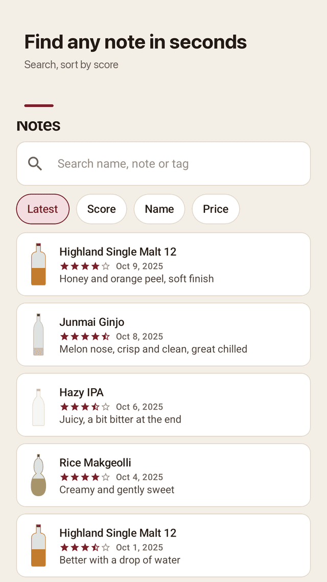 Pourshelf screenshot