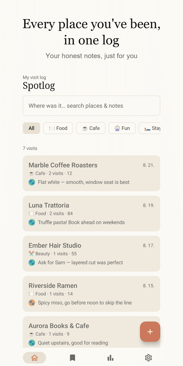 Spotlog screenshot
