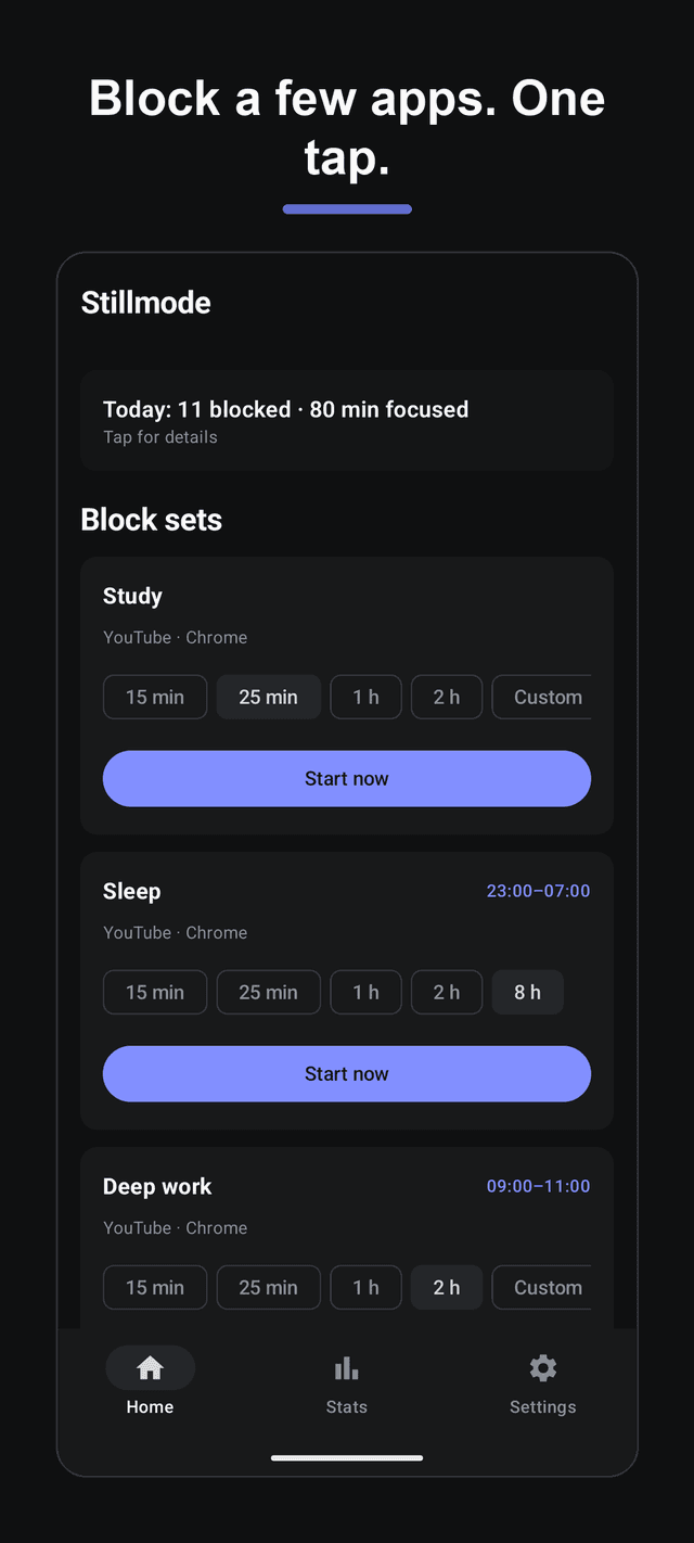 Stillmode screenshot