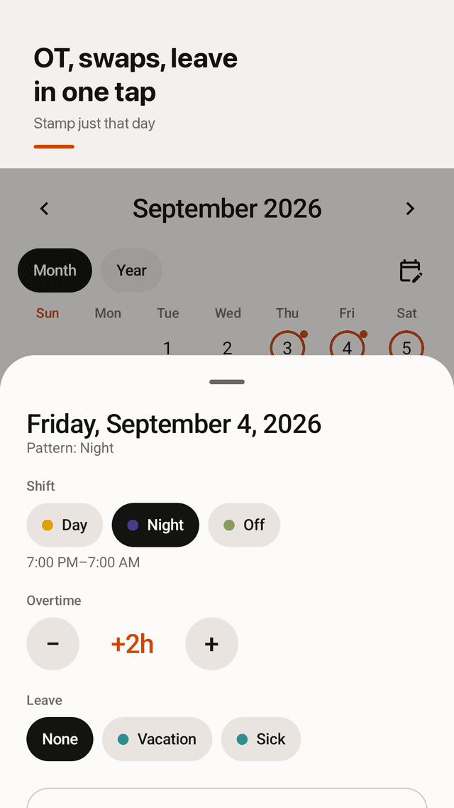 Dutymark screenshot