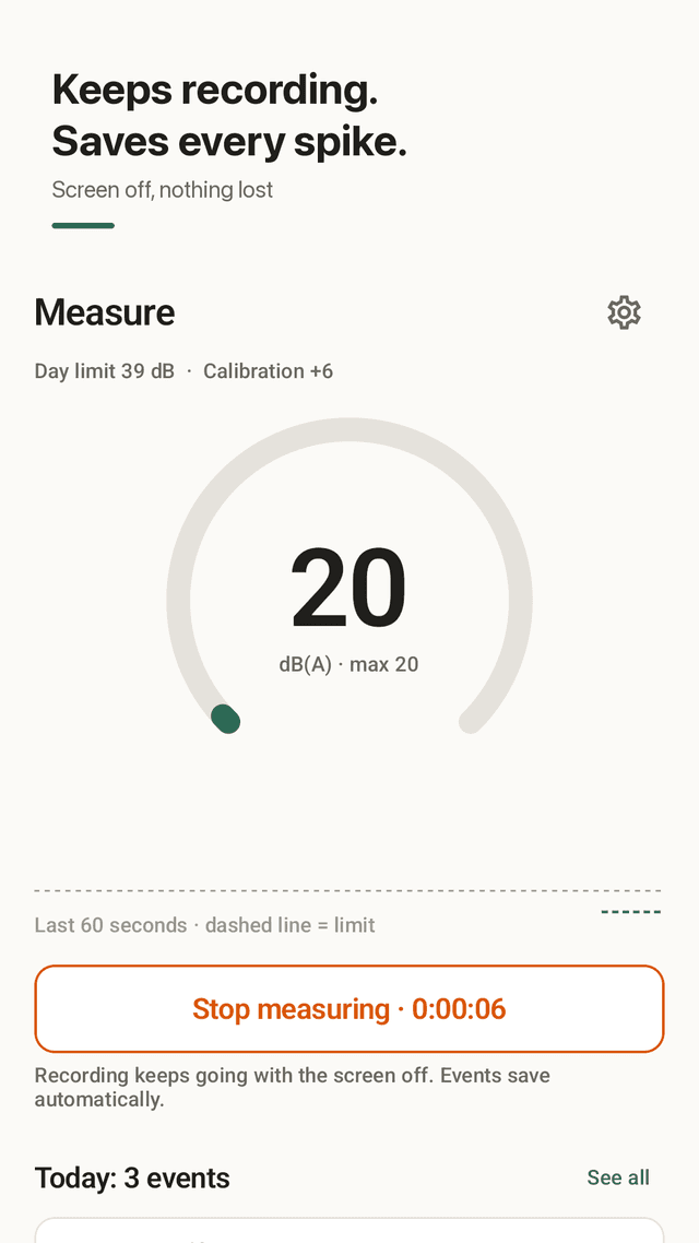 Hushlog screenshot
