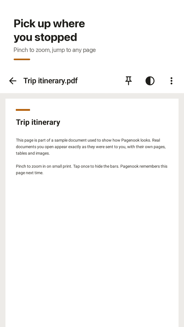 Pagenook screenshot