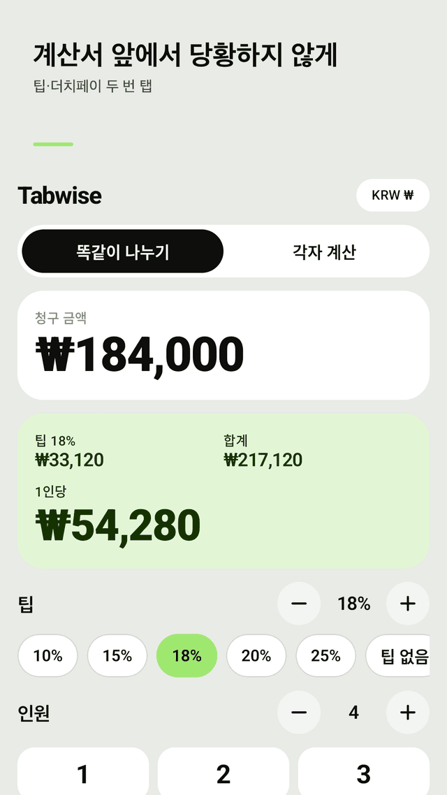 Tabwise screenshot