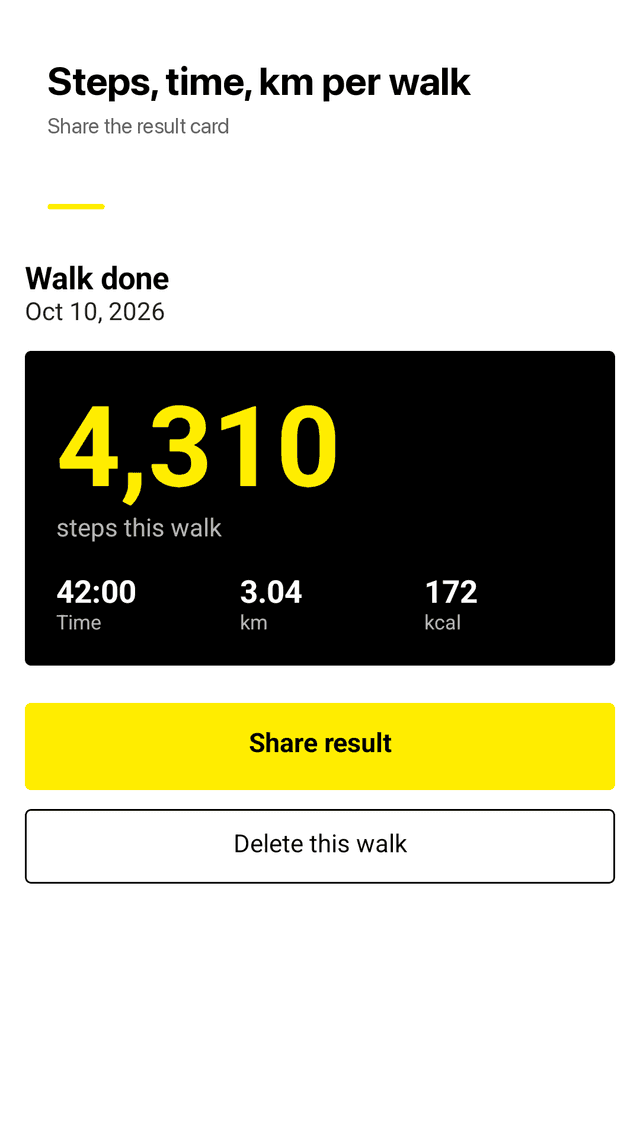 Tallystep screenshot