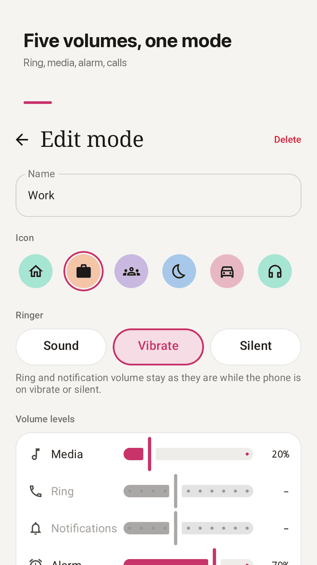 Volmode screenshot