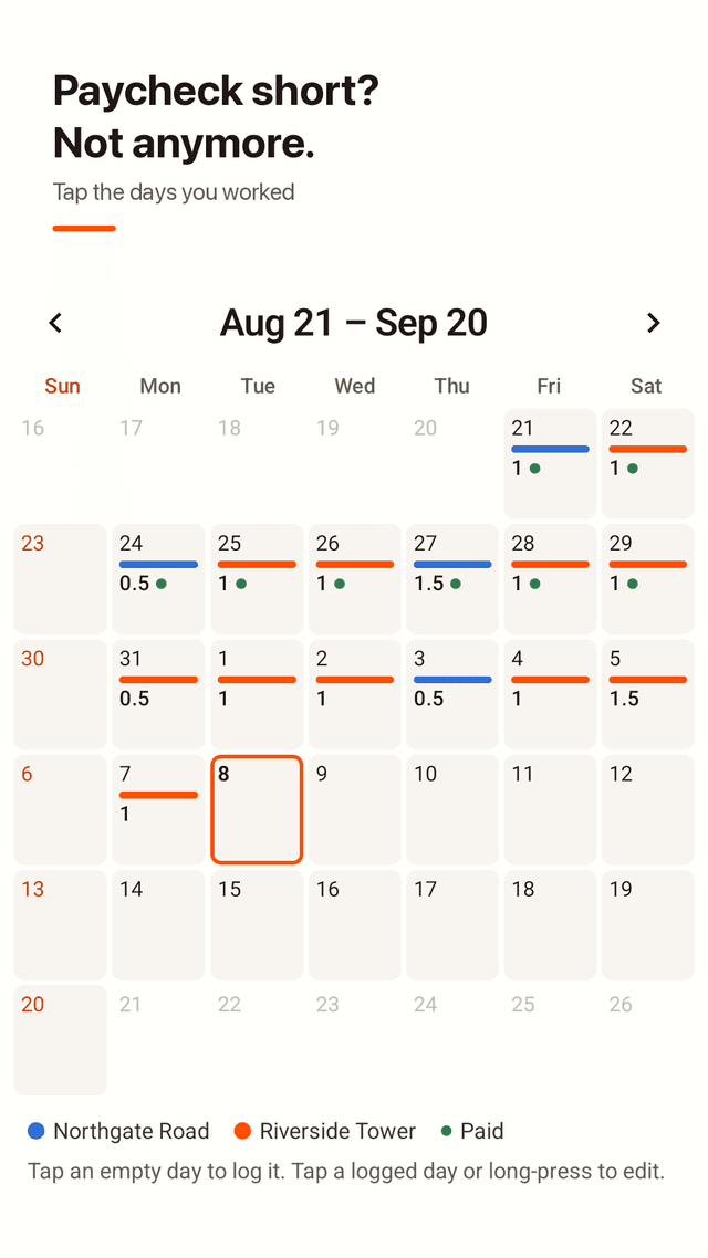 Wagedays screenshot